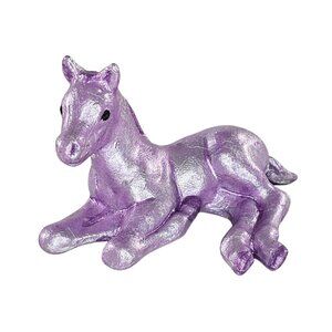 Breyer Stablemate Custom Purple Thoroughbred Lying Foal Horse